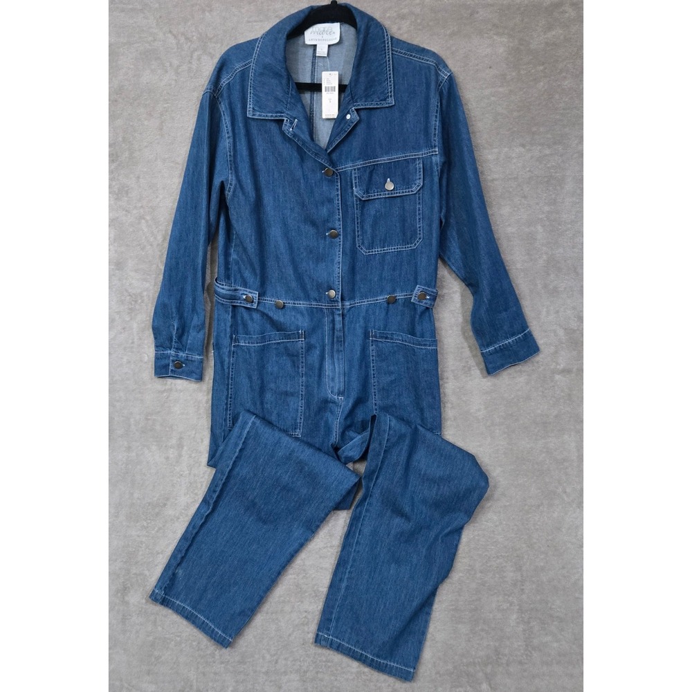 Mare Mare x Anthropologie Denim Jumpsuit Women Small Blue Utility Boiler Suit